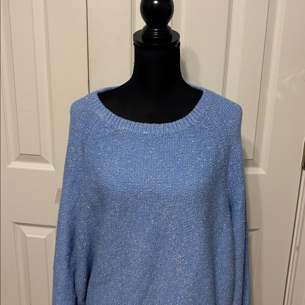 LC Lauren Conrad Plus Metallic Crewneck Sweater - Picture 2 of 9